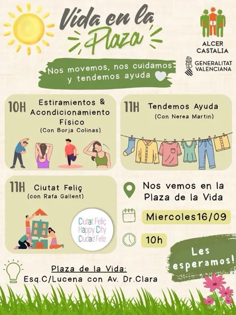cartelvidaenlaplaza en tamaño mediano