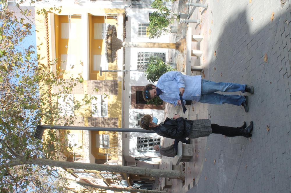 Vanessa Batalla y Arturo Martí en plaza de Los Dolores