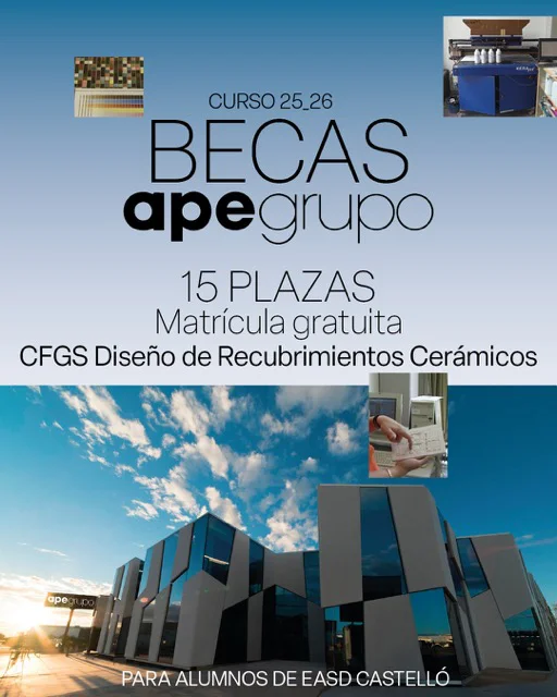 Cartel becas del año pasado en tamaño mediano