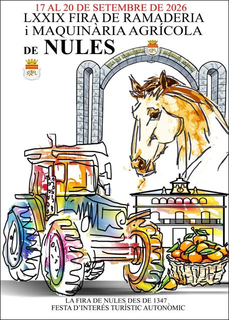 CARTELL LXXIX FIRA RAMADERIA I MAQUINÀRIA AGRÍCOLA DE NULES en tamaño mediano