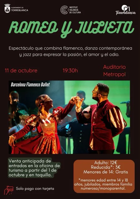 Cartel Romeo y Julieta Torreblanca (1) en tamaño mediano