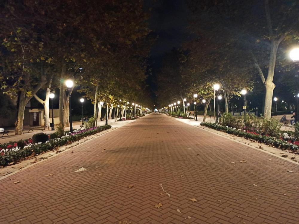 Paseo central del parque Ribalta