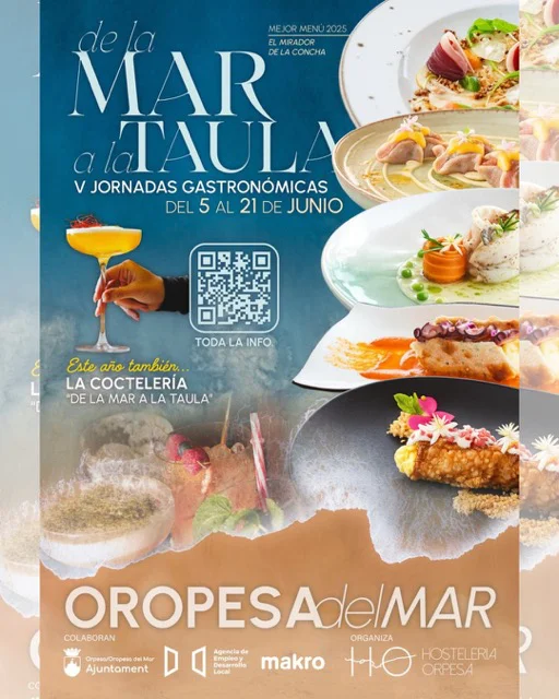 Cartel V jornadas de la mar a la taula en tamaño mediano