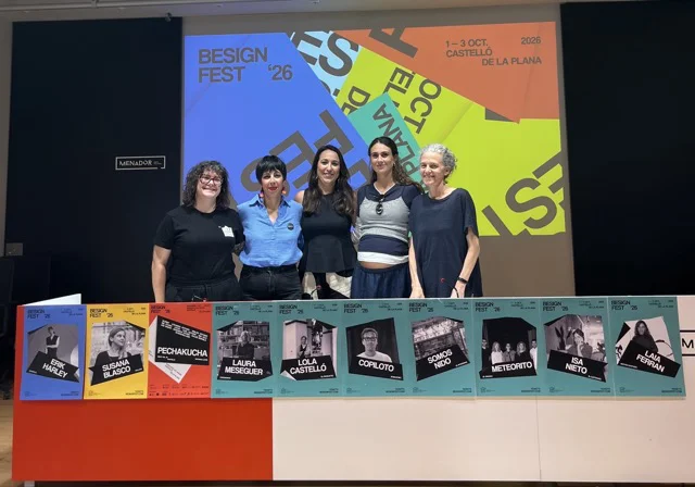 Equipo de La Exprimidora, esta tarde en la presentación de besign Fest 2026 en tamaño mediano