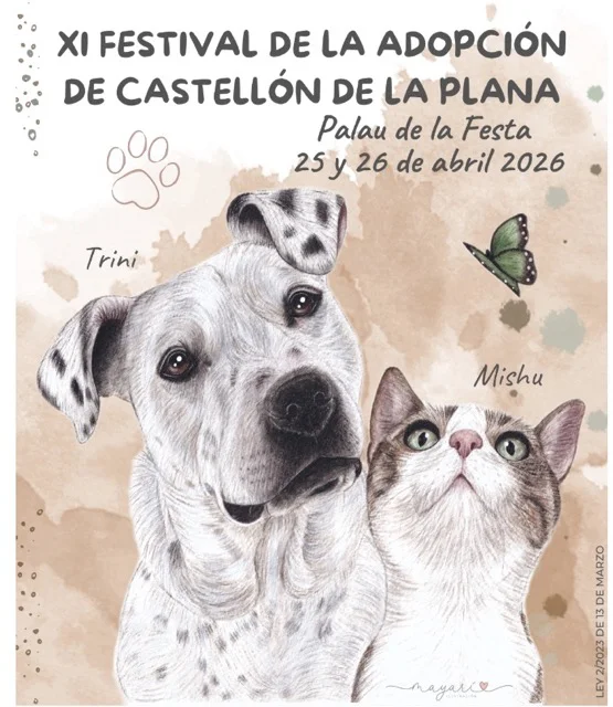 festival adopcion huellas en tamaño mediano