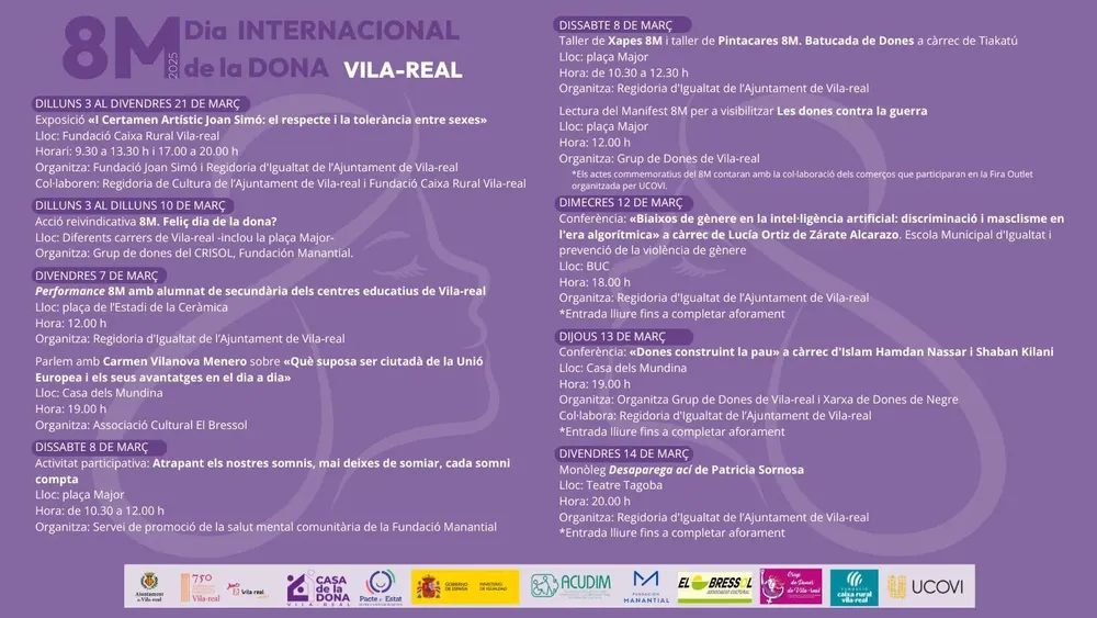 programació 8M Vila-real