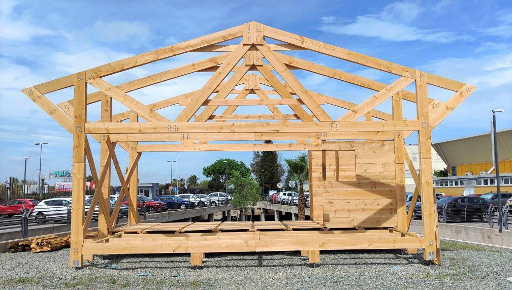 Prototipo casa madera emergencias
