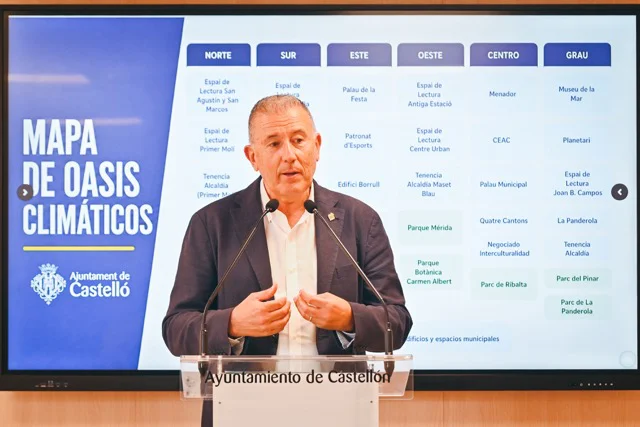 Sales presentación mapa oasis climático en tamaño mediano