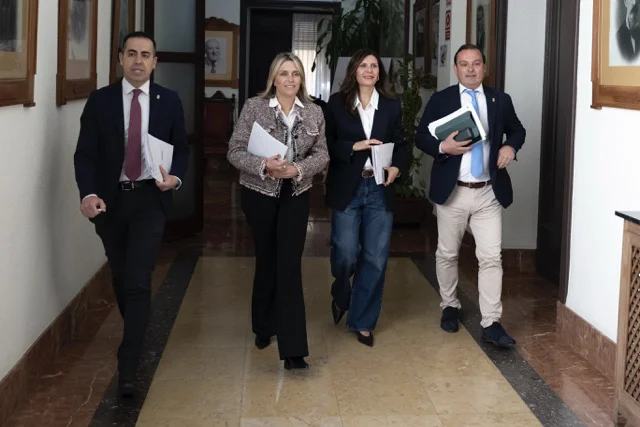 Presidenta Diputación y vicepresidentes en tamaño mediano