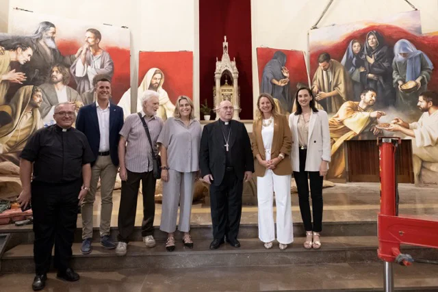 instalación lienzo Traver Calzada en Concatedral (1) en tamaño mediano