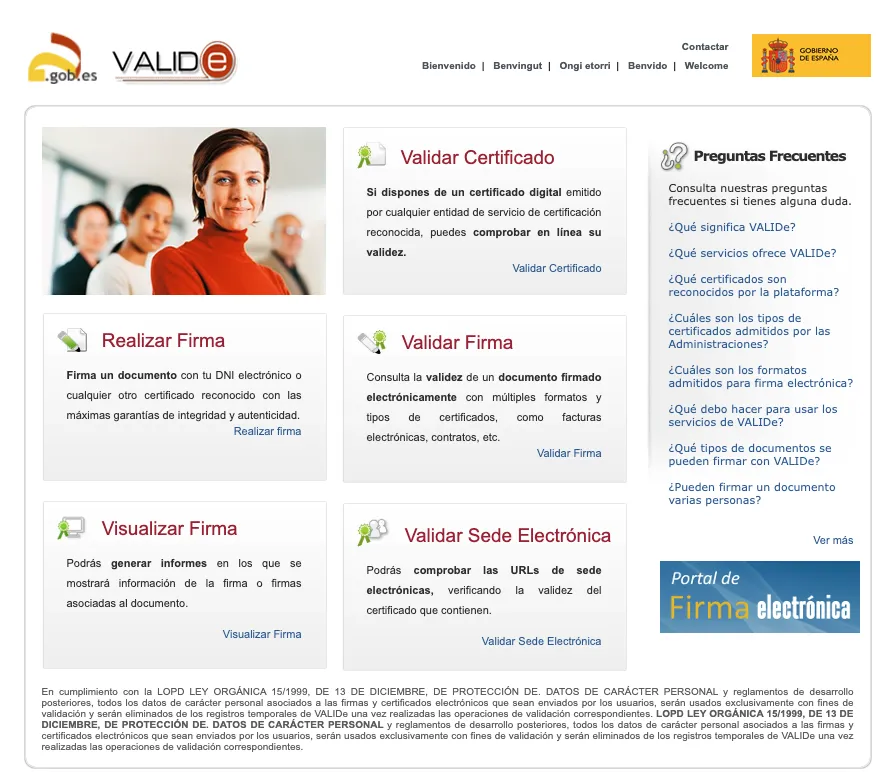 VALIDE certificado GVA
