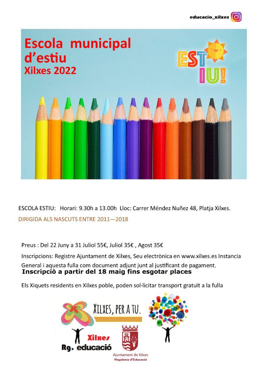 Cartel Escuela Verano 2022