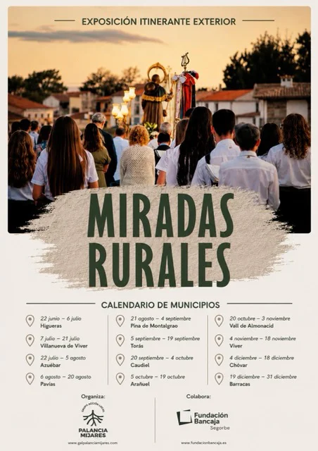 Cartel Miradas Rurales GAL Palancia Mijares en tamaño mediano