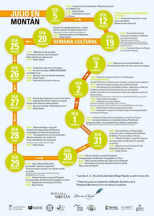Cartel festivo verano Montán