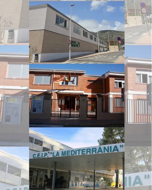 Imagen fachadas de los centros educativos de Oropesa del Mar en tamaño mediano
